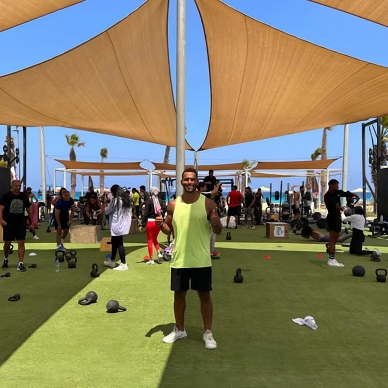 Seasonal beach gym